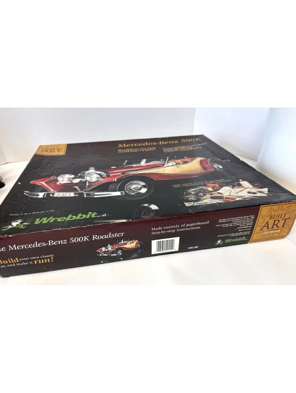 WREBBIT 1:10 Mercedes Benz Roadster 500K Model - Built Art Collection New Open